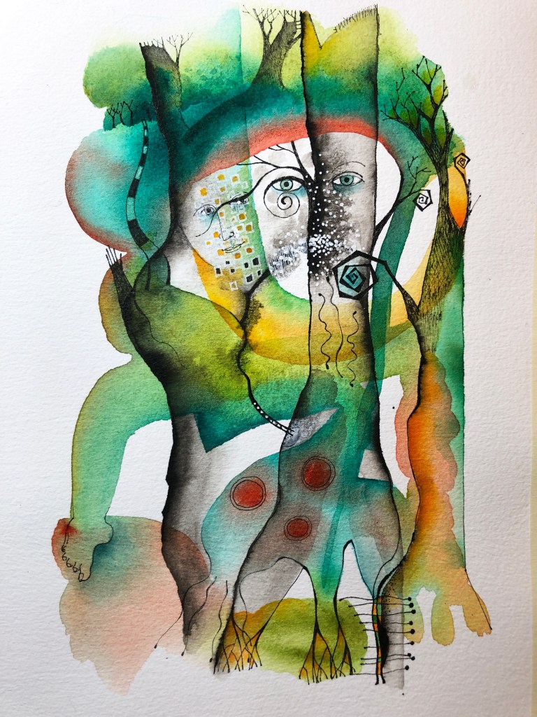 'Green Men' 11 x 7.5 inch